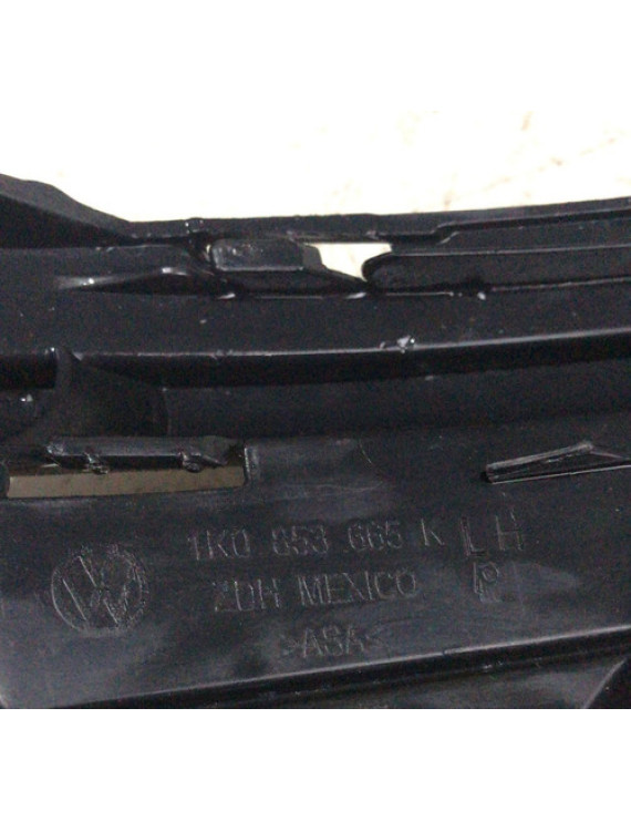 Moldura Farol Milha Esquerdo Jetta 2006 - 2010 Preto