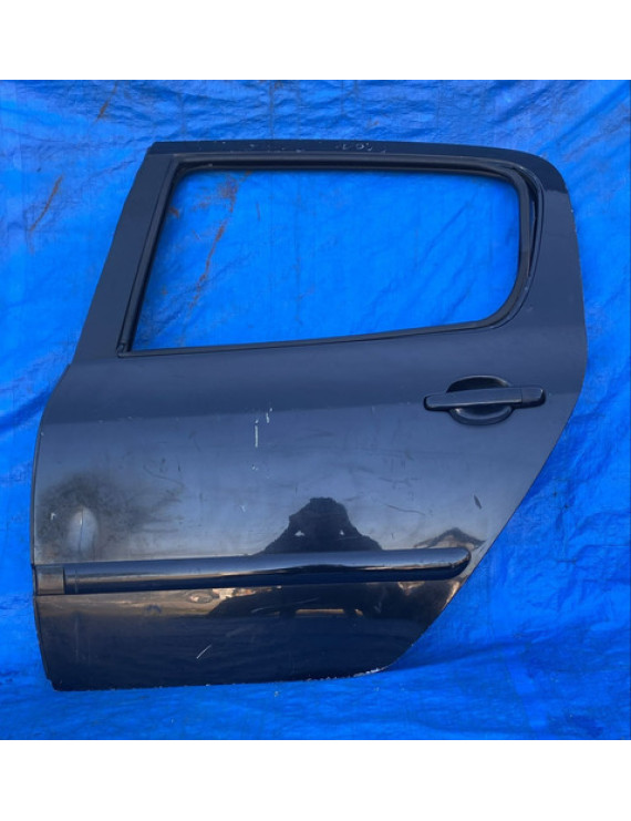 Porta Traseira Esquerda Peugeot 307 2003 Á 2011 Detalhe Traseira Esquerda Preto