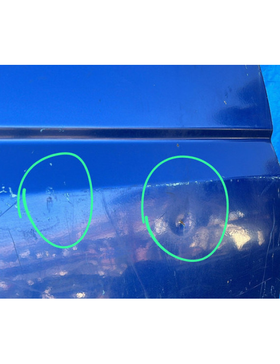 Porta Dianteira Direita Ford F-1000 1993 A 1998 Detalhe Dianteira Direita Azul