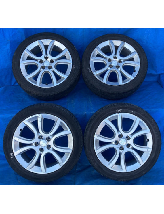 Jogo De Rodas Peugeot 508 2012 2013 014 Aro 18 Prateado