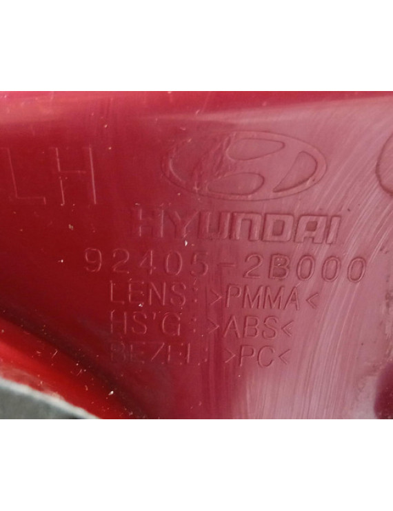 Lanterna Esquerda Tampa Traseira Santa Fé 2007 - 2010 Esquerdo/motorista Vermelho