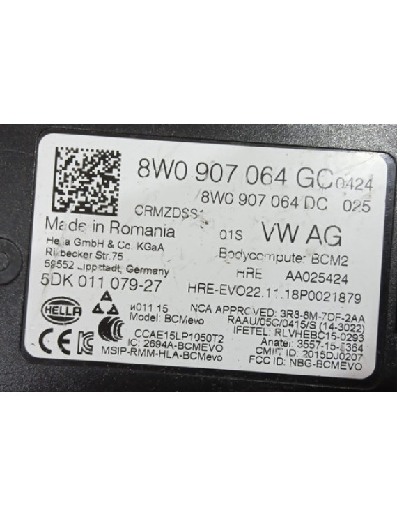Módulo Conforto Bcm Audi A4 2017 2018 2019 / 8w0907064gc
