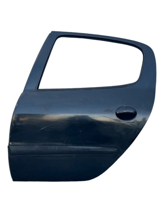 Porta Traseira Esquerda Peugeot 206 207 2001 - 2012 Traseira Esquerdo Preto