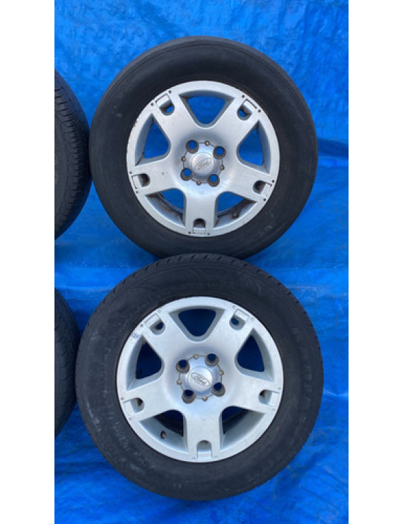 Jogo De Rodas Aro 15 Ford Ecosport Xlt 2005 A 2008 Preto