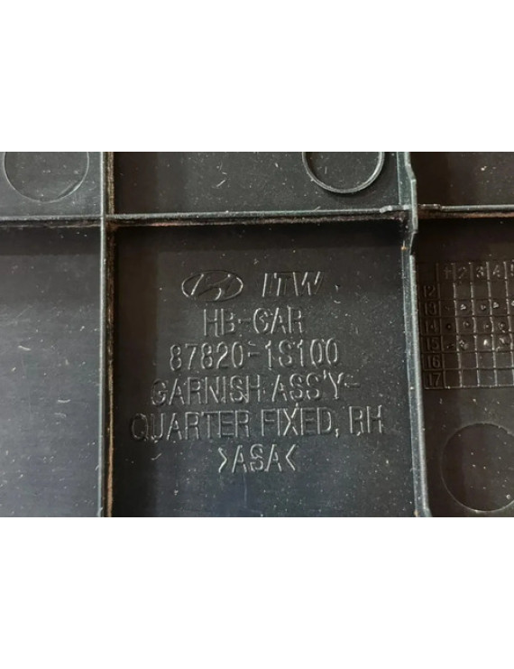 Moldura Externa Porta Traseira Direita Hb20 Sedan 2013 2018 Preto