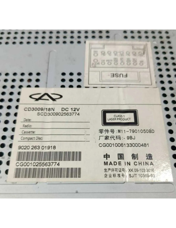Rádio Cd Player Chery Cielo 2010 2011 2012 2013 2014 2015