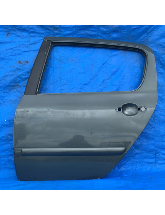 Porta Traseira Esquerda Peugeot 307 Sw 2003 A 2011 Detalhe Traseira Esquerdo Preto