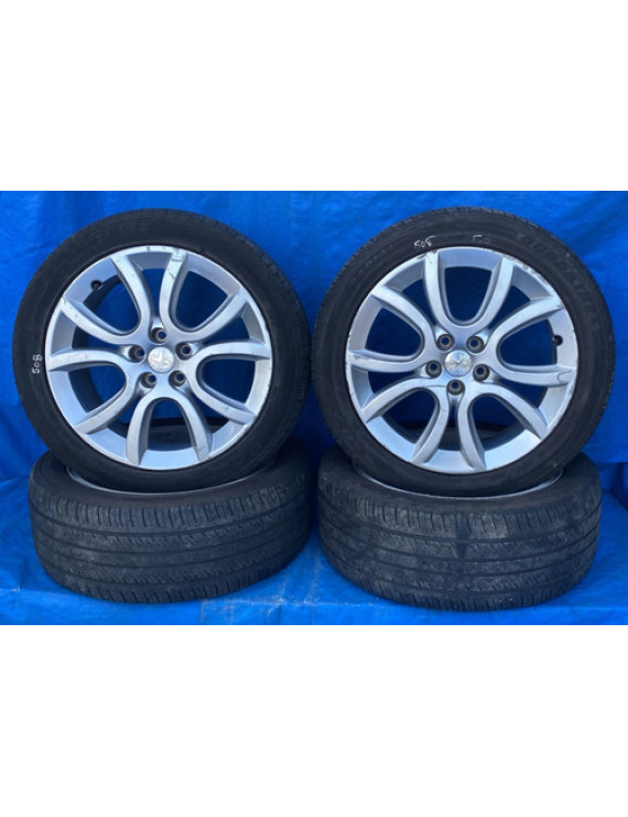 Jogo De Rodas Peugeot 508 2012 2013 014 Aro 18 Prateado