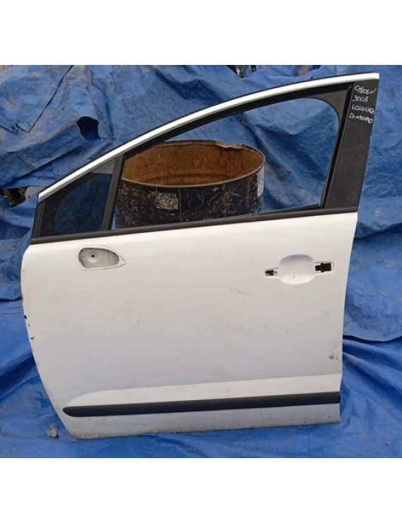 Porta Dianteira Esquerda Peugeot 3008 2010 - 2014 Preto