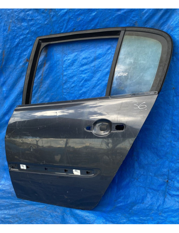 Porta Traseira Esquerda Megane 2006 A 2012 Traseira Esquerdo Preto