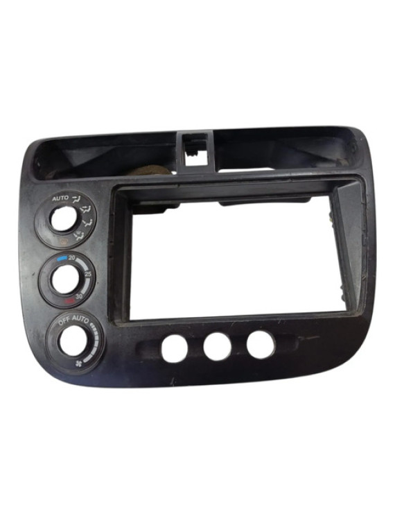 Moldura Painel Central Controles Ar Civic 2001 - 2006 Preto