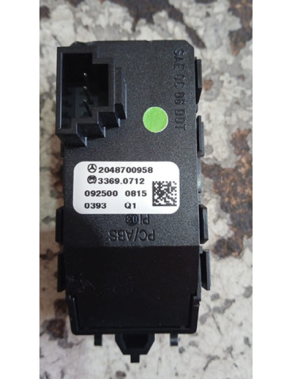 Botão Comando Pisca Alerta Mercedes C180 2009 - 2011 Preto