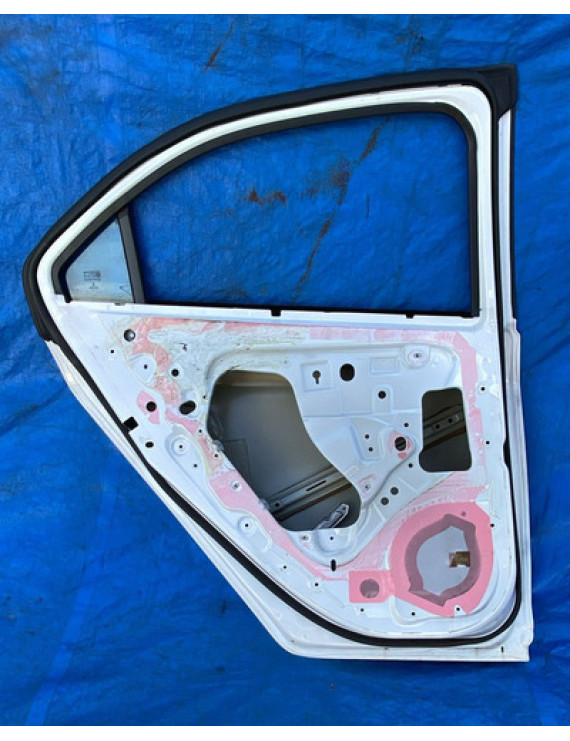 Porta Traseira Esquerda Onix Prisma 2013 Á 2019 Avaria Traseira Esquerdo Branco