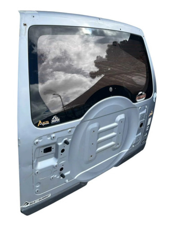 Tampa Traseira Pajero Full 2007 2008 2009 2010 2011 2012 Prateado