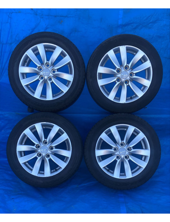 Jogo De Rodas Aro 16 Kia Cerato 2014 2015 2016 Preto