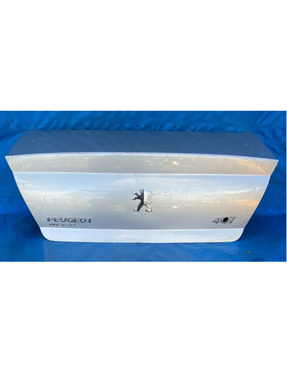 Tampa Traseira Peugeot 407 Sedan 2004 A 2010 Prateado