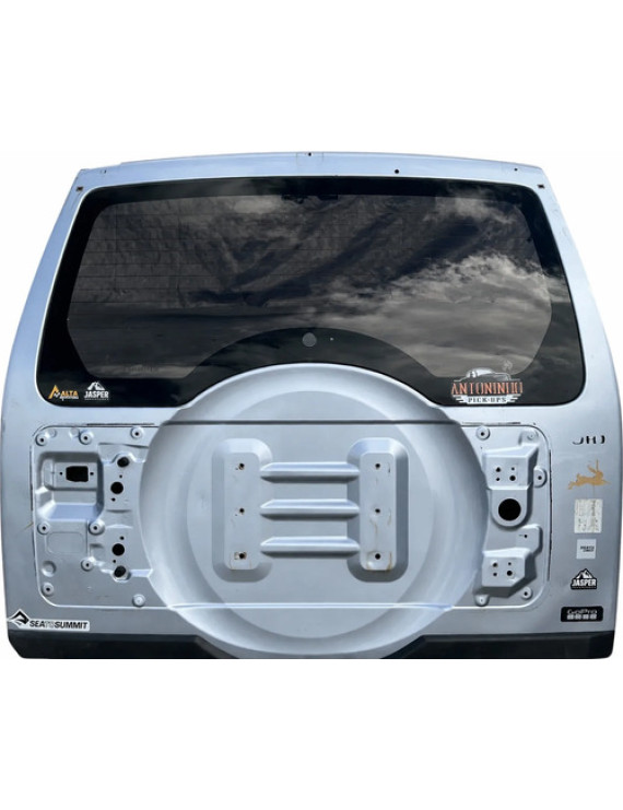 Tampa Traseira Pajero Full 2007 2008 2009 2010 2011 2012 Prateado