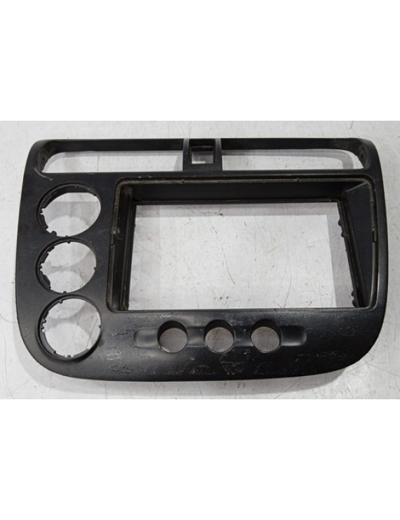 Moldura Painel Som Honda Civic 2001 - 2006 Preto