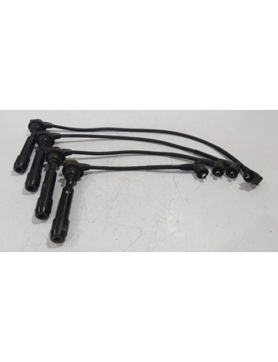 Kit Cabo Velas Bobina I30 Tucson 2.0 16v 2006 - 2015 Preto
