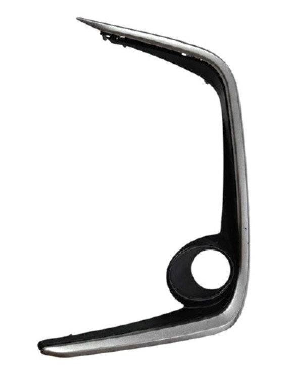 Moldura Esquerda Farol Milha Corolla 2020 2021 2022 2023 Preto Esquerdo