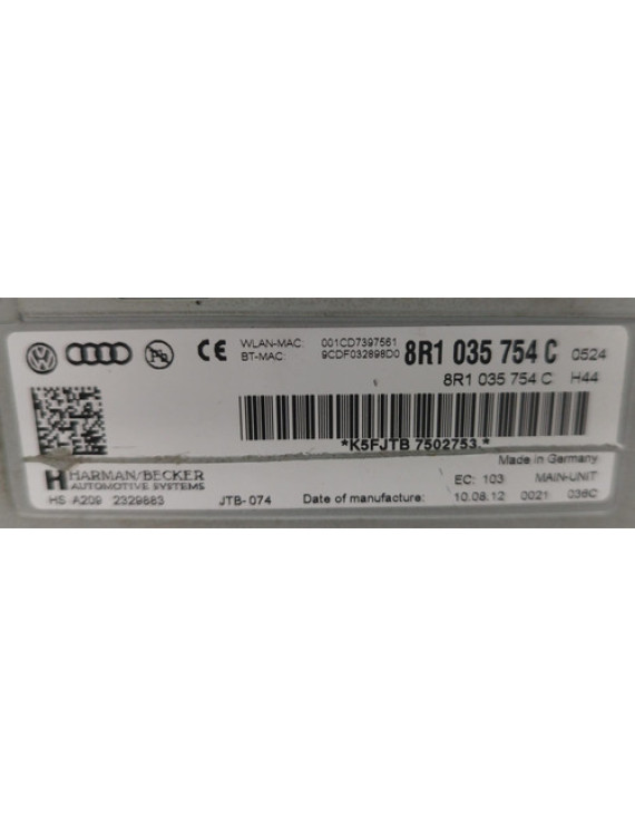 Módulo Amplificador Audi Q3 2013 2014 2015 / 8r1035754c Prata
