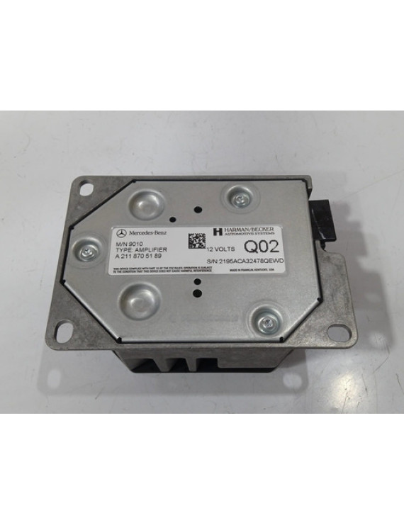 Módulo Som Mercedes Ml320 Ml350 2008 - 2011 / A2118705189 Preto