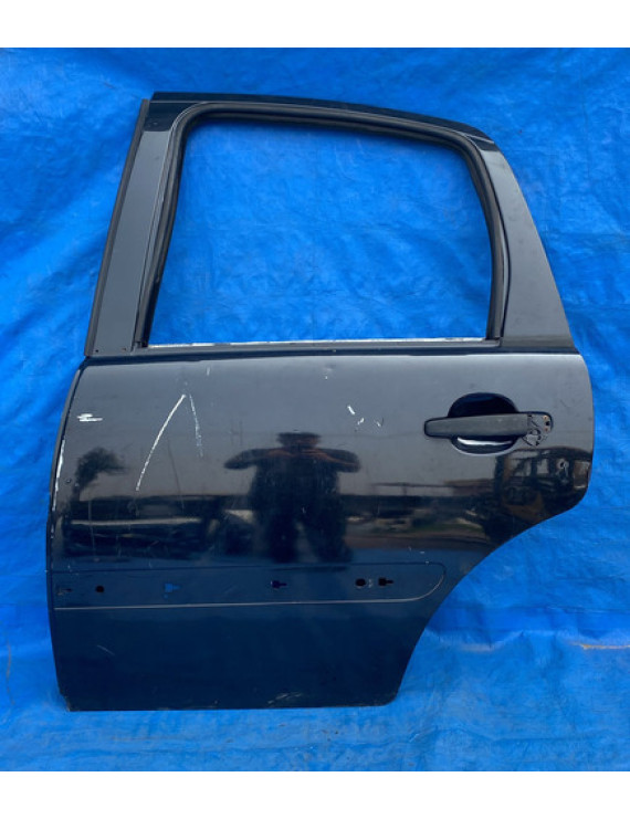 Porta Traseira Esquerda Citröen C3 2003 A 2012 Traseira Esquerdo Preto