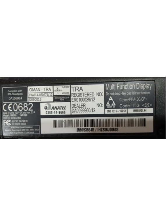 Tela Multimídia Gps Renault Trafic Captur 2016 2017 Preto