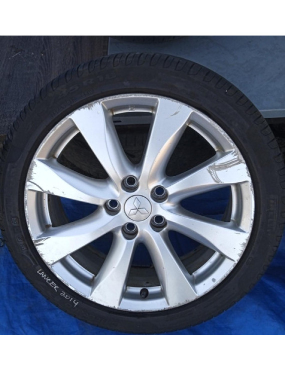 Jogo De Rodas Com Pneus Lancer Gt 2012 2013 2014 2015 2016 Prateado
