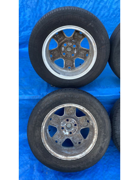 Jogo De Rodas Aro 15 Ford Ecosport Xlt 2005 A 2008 Preto