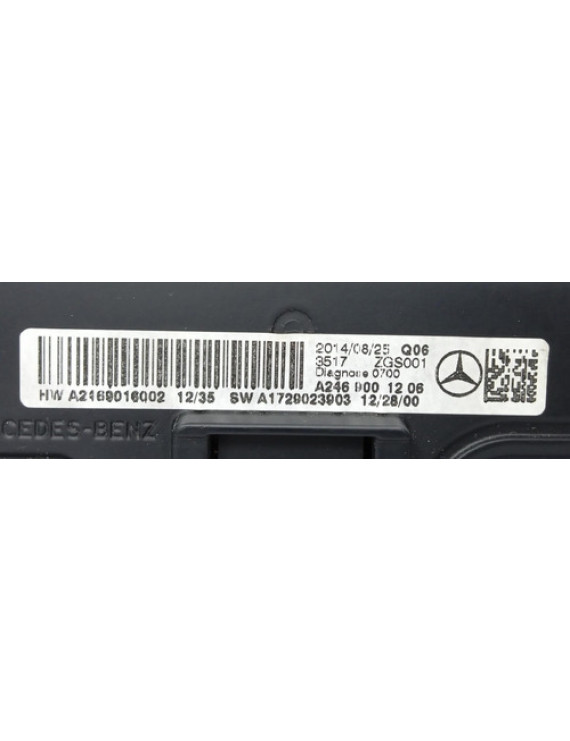 Tela Multimídia Mercedes Gla 200 2015 2016 / A1729023903 Preto