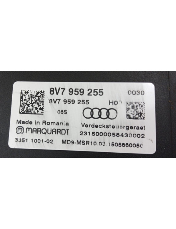 Módulo Capota Conversível Audi A3 2015 - 2018 / 8v7959255 Preto