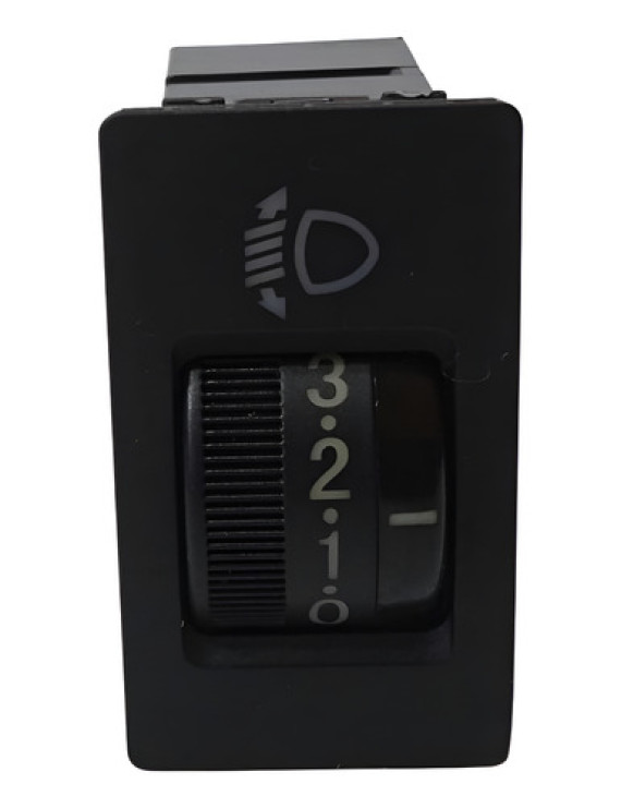 Botão Regulagem Farol Jac J3 2011 - 2015 Preto