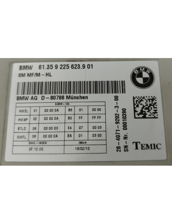 Modulo Banco Dianteiro Bmw 550i 2011 - 2015 / 61359225623901