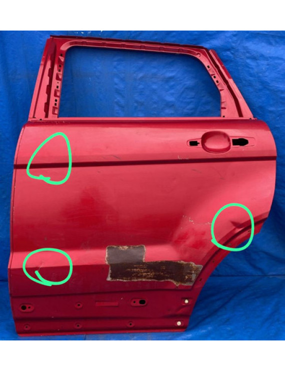Porta Traseira Esquerda Evoque 2011 2012 2013 Traseira Esquerdo Vermelho