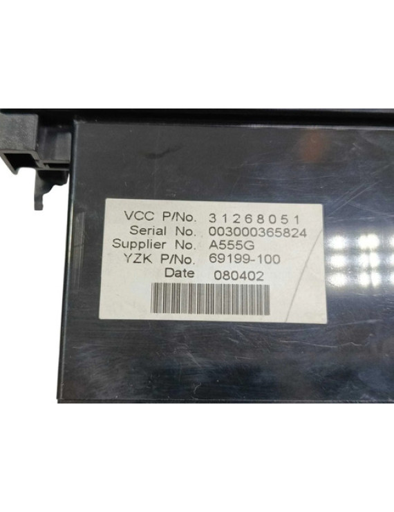 Tela Display Painel Central Volvo C30 2007 2008 2009 2010 Preto