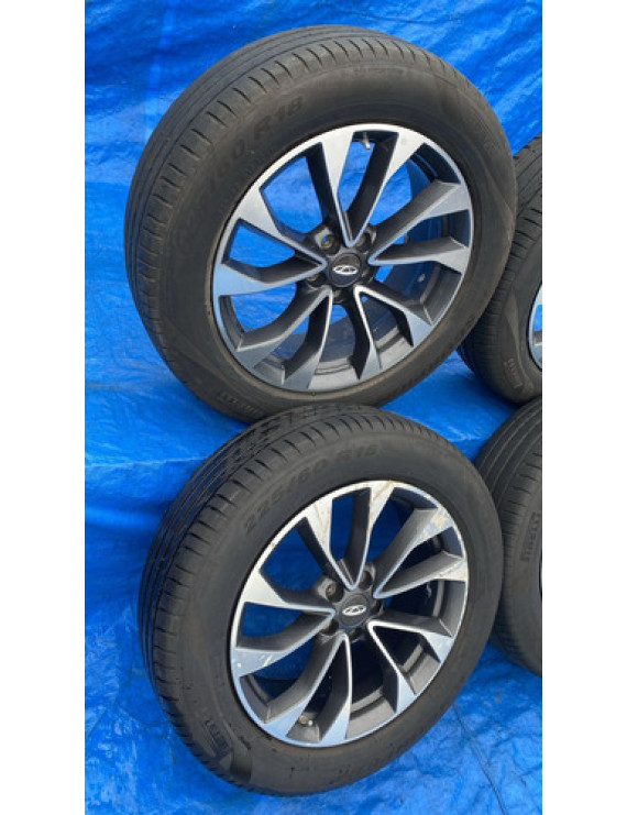 Jogo De Rodas Aro 18 Chery Tiggo 7 2021 2022 Prateado