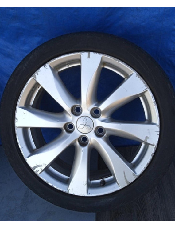 Jogo De Rodas Com Pneus Lancer Gt 2012 2013 2014 2015 2016 Prateado