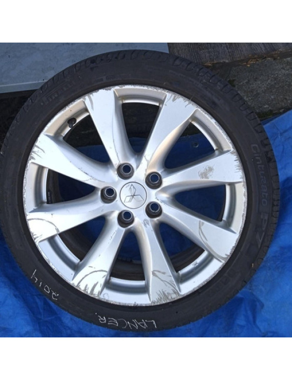 Jogo De Rodas Com Pneus Lancer Gt 2012 2013 2014 2015 2016 Prateado