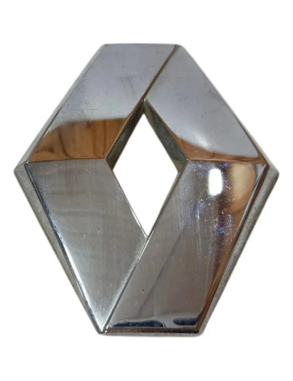 Emblema Tampa Traseira Renault Sandero 2008 - 2013 Prateado