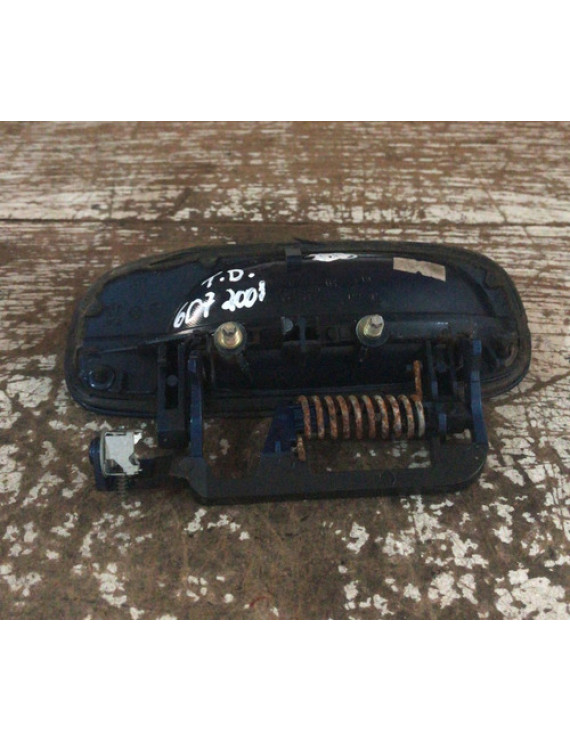 Maçaneta Externa Traseira Direita Peugeot 607 2001 Preto