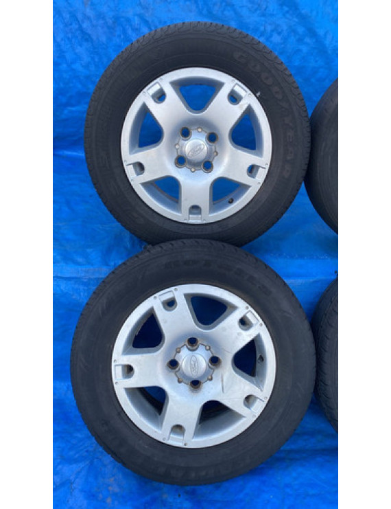 Jogo De Rodas Aro 15 Ford Ecosport Xlt 2005 A 2008 Preto
