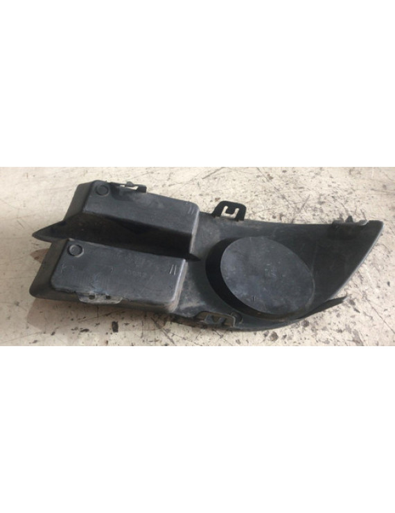 Moldura Farol Milha Sem Furo Direito Clio 2006 - 2012 Preto Esquerdo