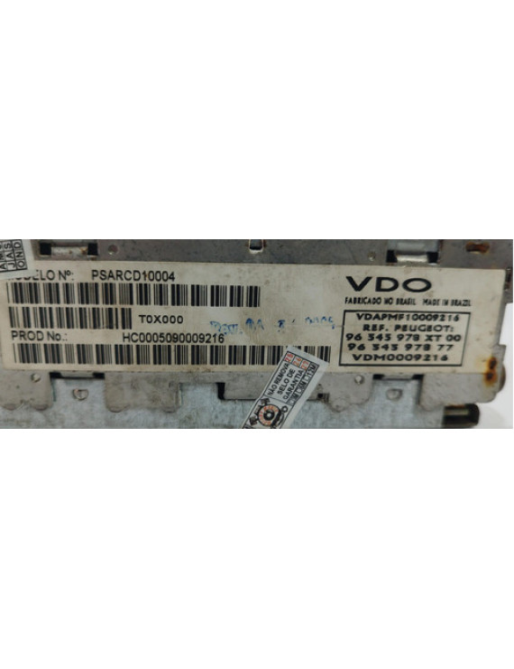 Rádio Cd Player Peugeot 206 2002 2003 2004 2005 