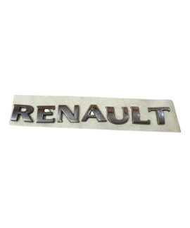 Emblema Renault Tampa Traseira Sandero 2008 - 2012 Prateado