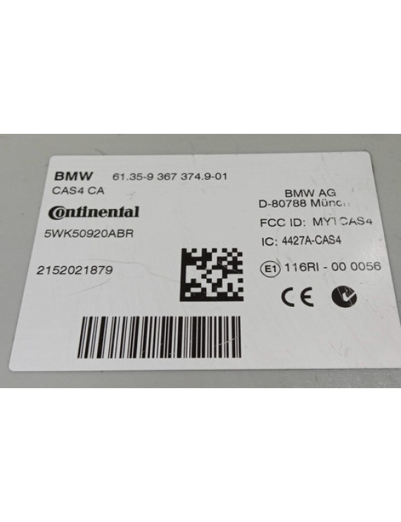 Módulo Conforto Cas Bmw X4 3.0 2013 - 2017 / 61359367374901