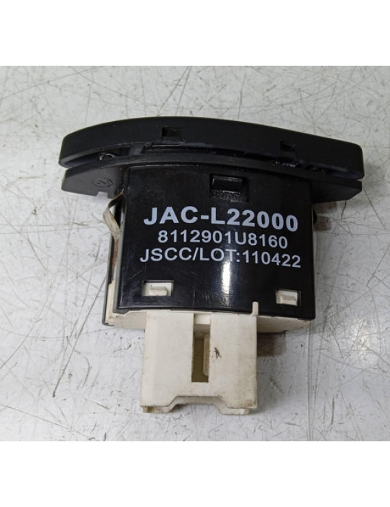 Botão Recirculação Ar Jac J3 2011 - 2015 Preto