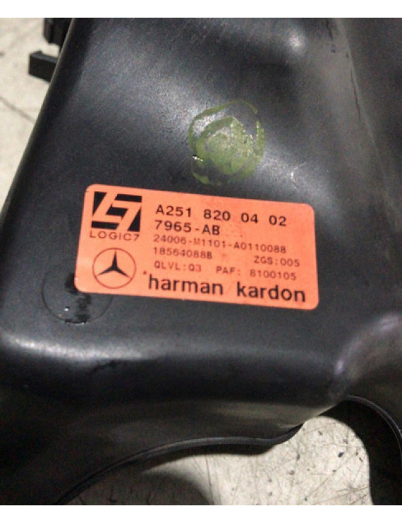 Alto Falante Tras Direito Mercedes Benz R500 2007  Preto