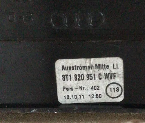 Difusor Ar Central Audi A4 A5 2009 - 2012