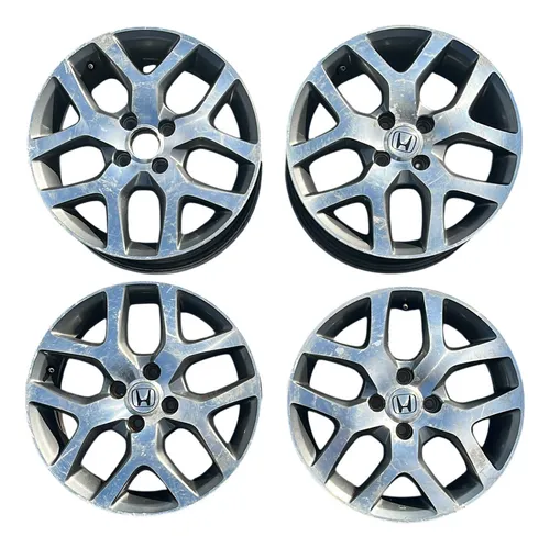 Jogo De Rodas Aro Honda City 2011 A 2016 Prateado
